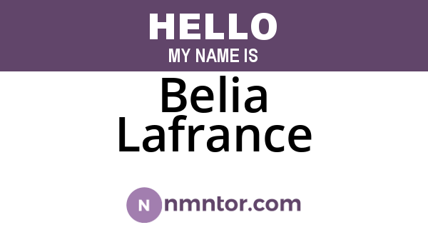 Belia Lafrance
