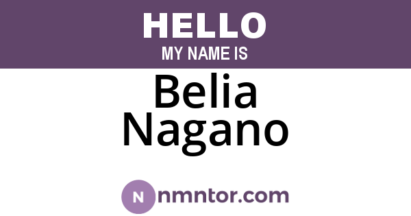 Belia Nagano
