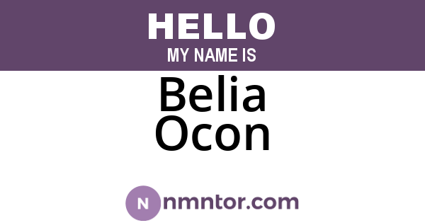 Belia Ocon