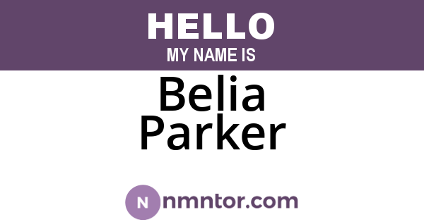 Belia Parker