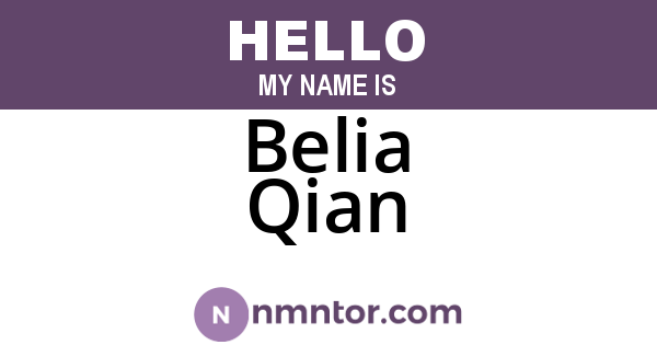 Belia Qian