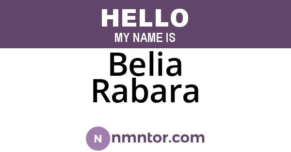 Belia Rabara