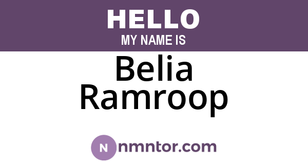 Belia Ramroop