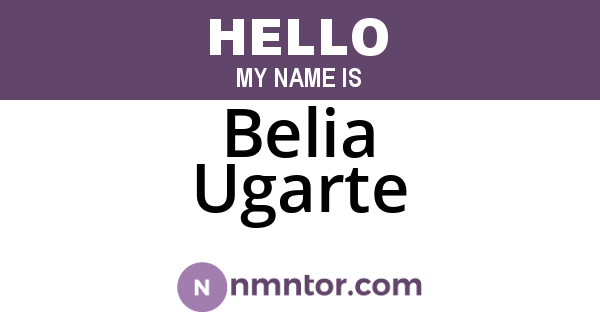 Belia Ugarte
