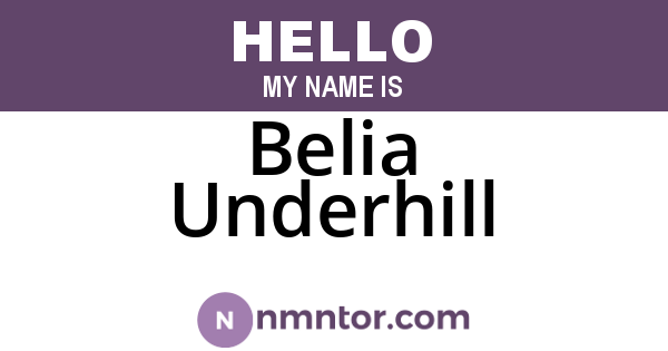 Belia Underhill