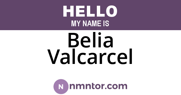 Belia Valcarcel