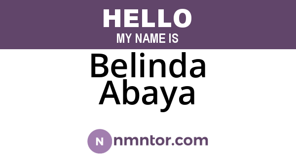 Belinda Abaya