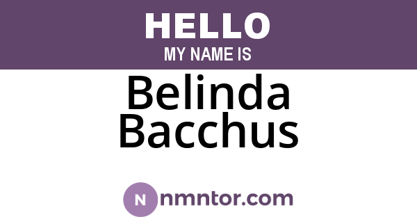 Belinda Bacchus