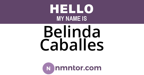 Belinda Caballes