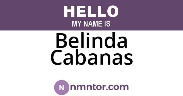 Belinda Cabanas