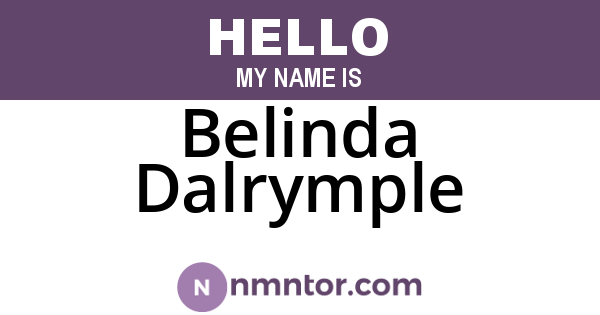 Belinda Dalrymple