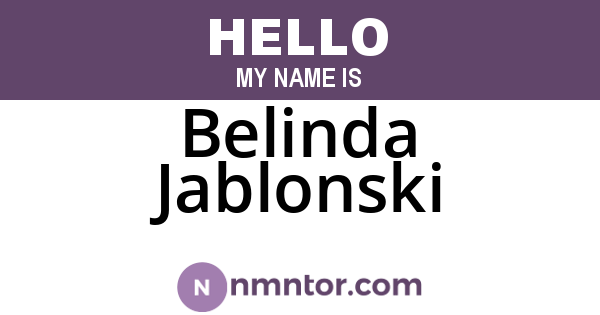 Belinda Jablonski