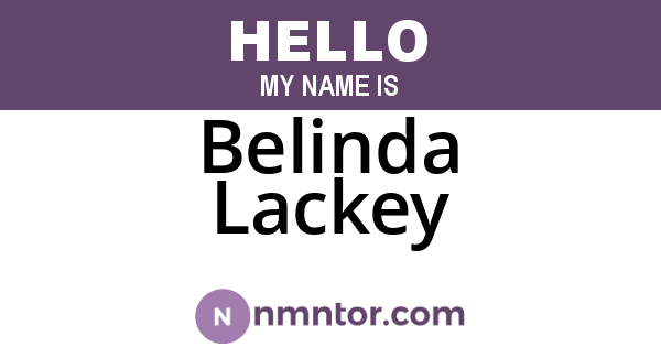 Belinda Lackey