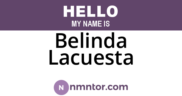Belinda Lacuesta