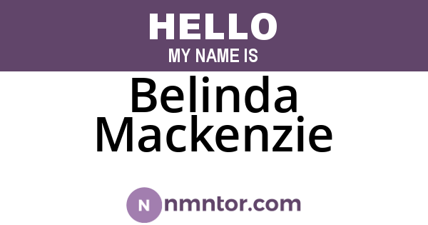 Belinda Mackenzie