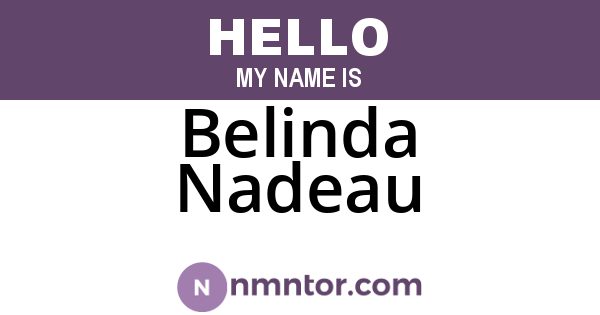 Belinda Nadeau