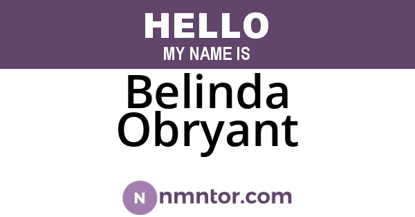 Belinda Obryant