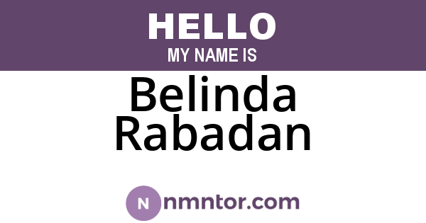 Belinda Rabadan