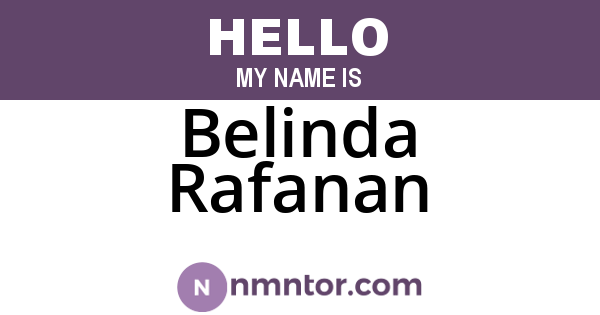 Belinda Rafanan