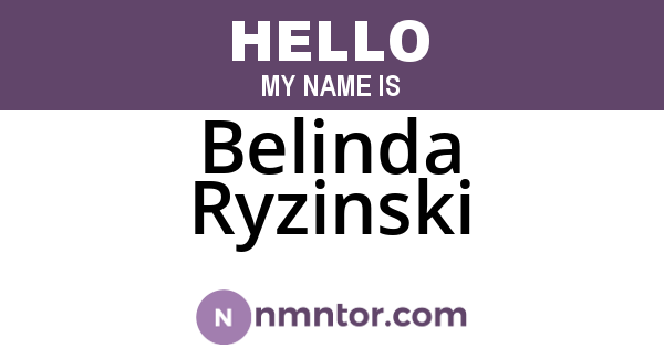 Belinda Ryzinski