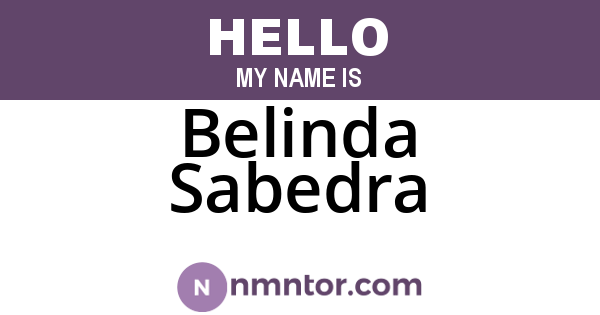 Belinda Sabedra