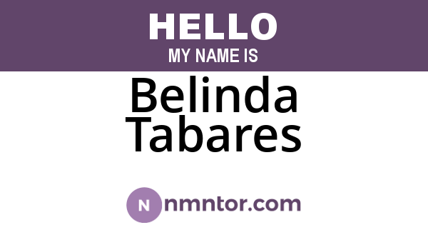 Belinda Tabares