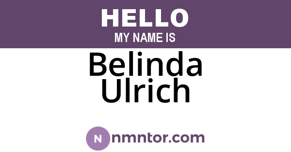 Belinda Ulrich