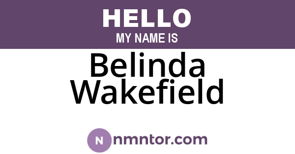Belinda Wakefield