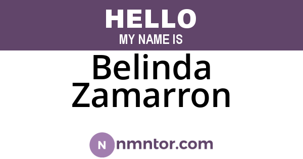 Belinda Zamarron
