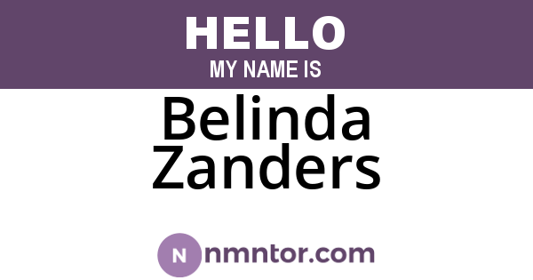 Belinda Zanders