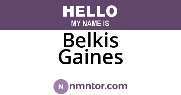 Belkis Gaines