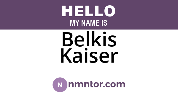 Belkis Kaiser