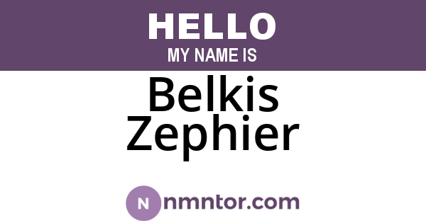 Belkis Zephier