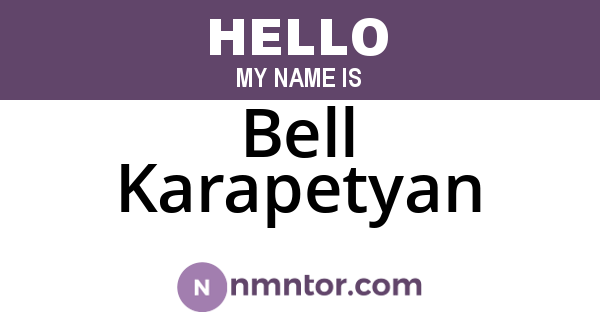 Bell Karapetyan