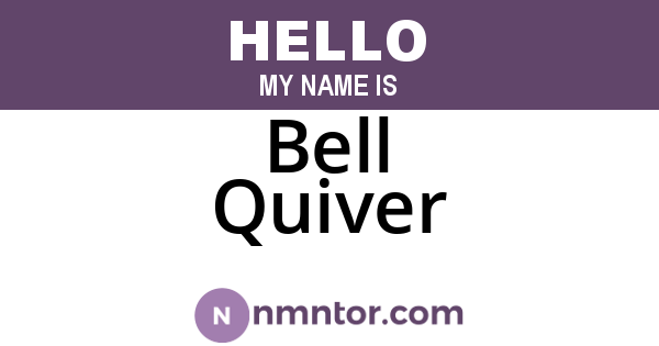 Bell Quiver