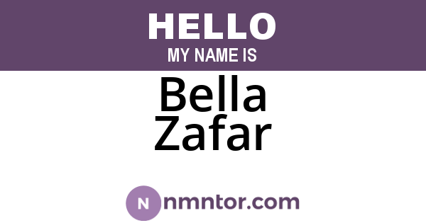 Bella Zafar