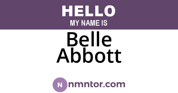 Belle Abbott