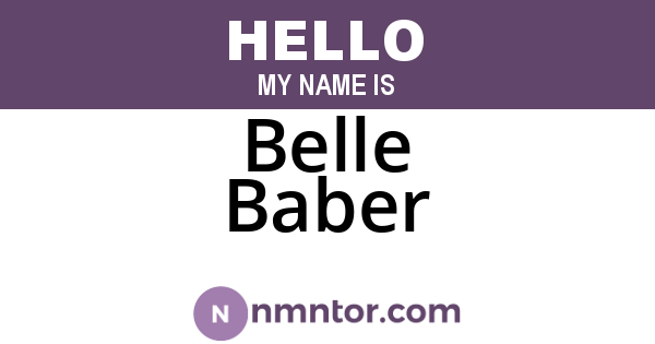 Belle Baber
