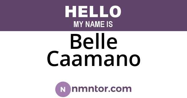 Belle Caamano