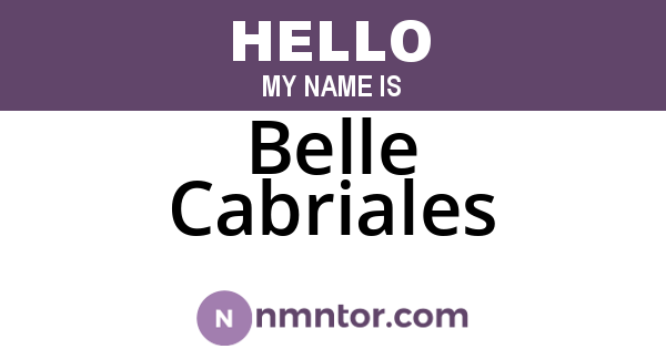 Belle Cabriales
