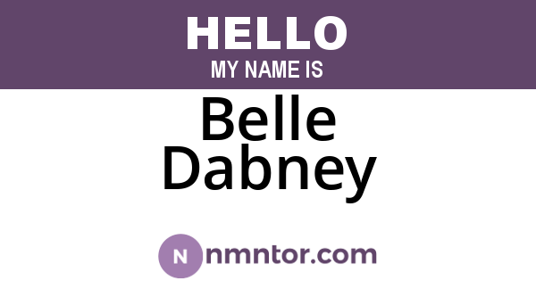 Belle Dabney