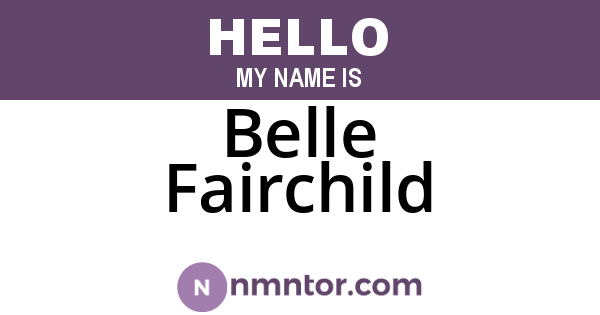 Belle Fairchild