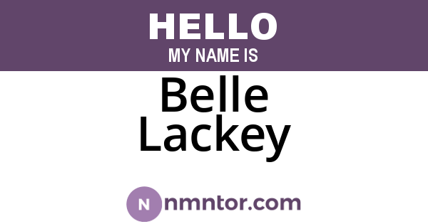 Belle Lackey