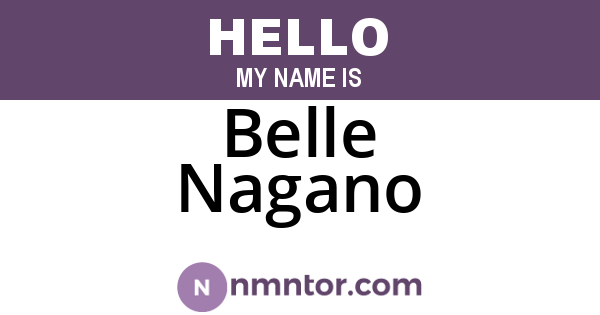 Belle Nagano