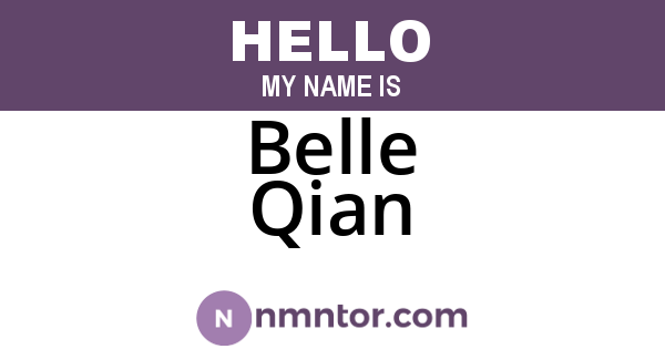 Belle Qian