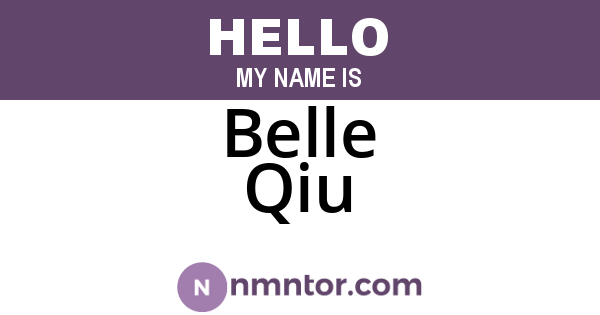 Belle Qiu