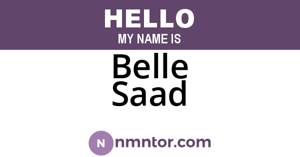 Belle Saad