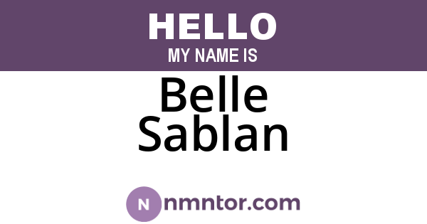 Belle Sablan