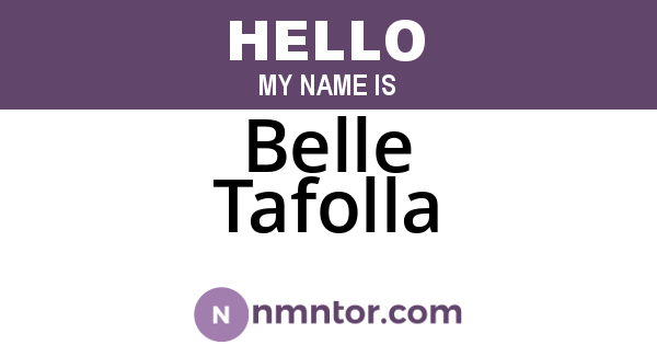 Belle Tafolla