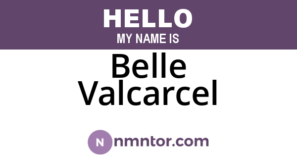 Belle Valcarcel